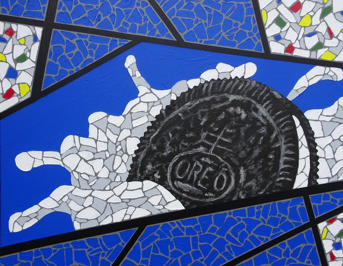 EddieBrucknerFA's tweet photo. People loved my “America’s Favorite Cookie” Oreo painting so I did 2 new variations!  “Oreo Dunk” &amp; “Oreo Splash”, 22”x28”, Acrylic on Canvas. Available for purchase now!

#oreo #oreocookie #oreodunk #oreosplash #oreos #oreoart #popart #foodart #milkandcookies #cookiesandmilk https://t.co/NNA1r9XvzT