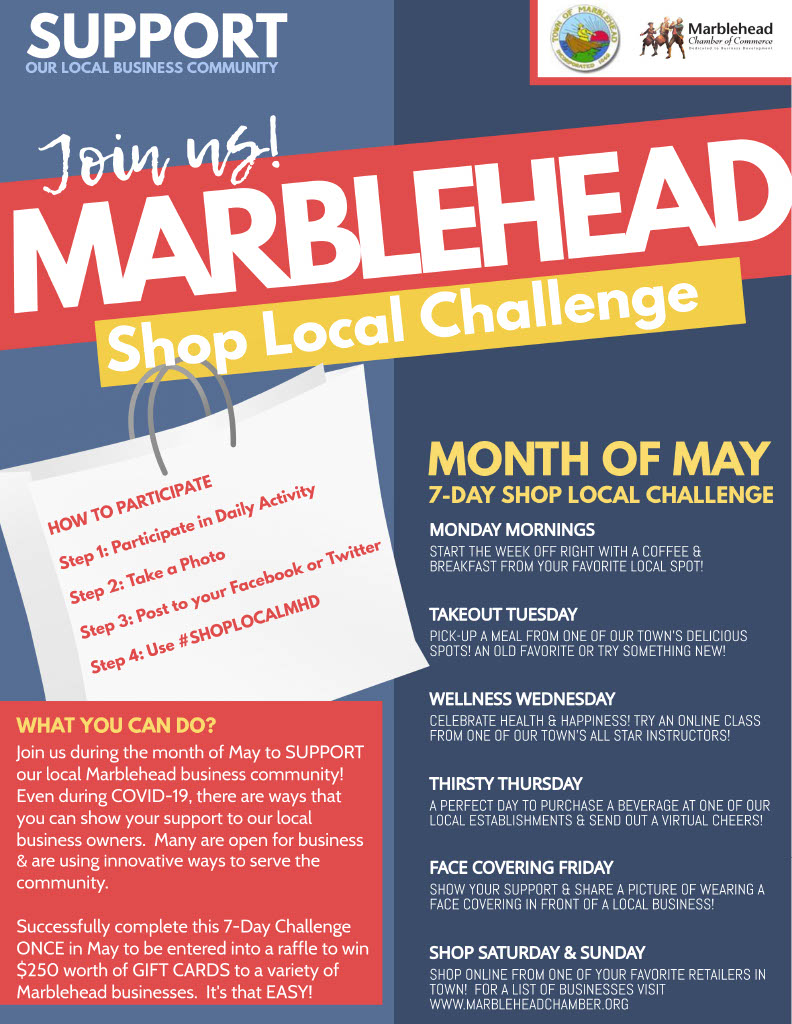 Join the Shop Local Challenge - use #SHOPLOCALMHD to tag your activities!