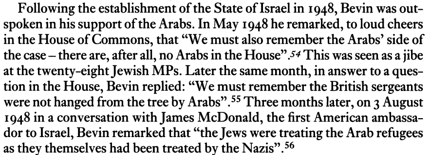 5) The Jews are as bad as the Nazis - claims Ernest Bevin. Any comment  @IanAustin1965