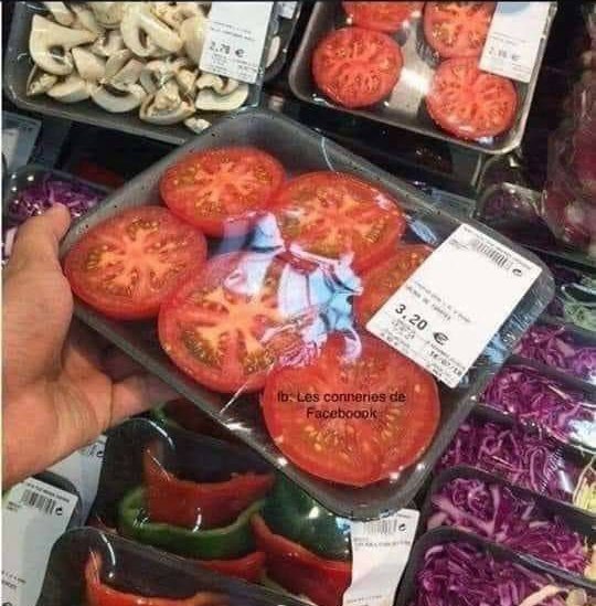 Une honte !😡😡😡
Les gens deviennent fous !
Est-ce trop compliqué de couper les tomates 🍅 en deux ?