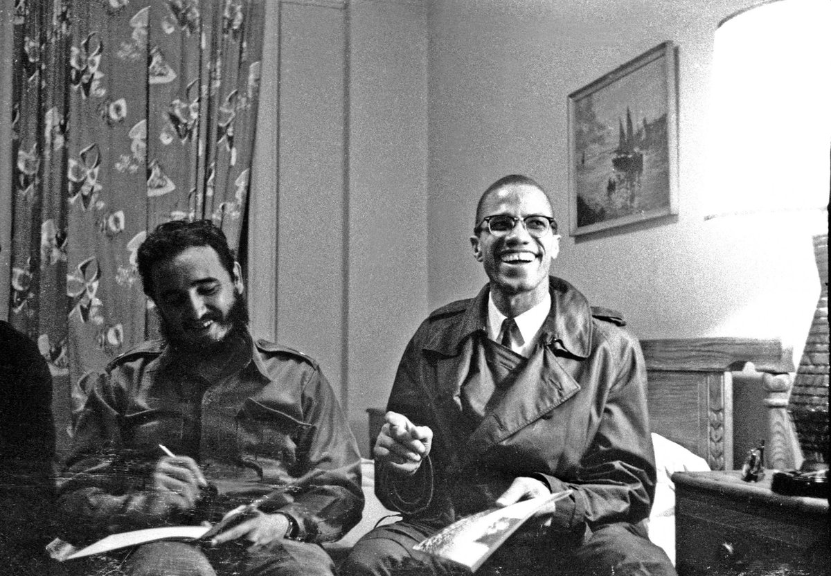 zei_squirrel's tweet photo. when brother malcolm x met fidel. harlem, new york, 1960 https://t.co/pw3x4EKAJ1
