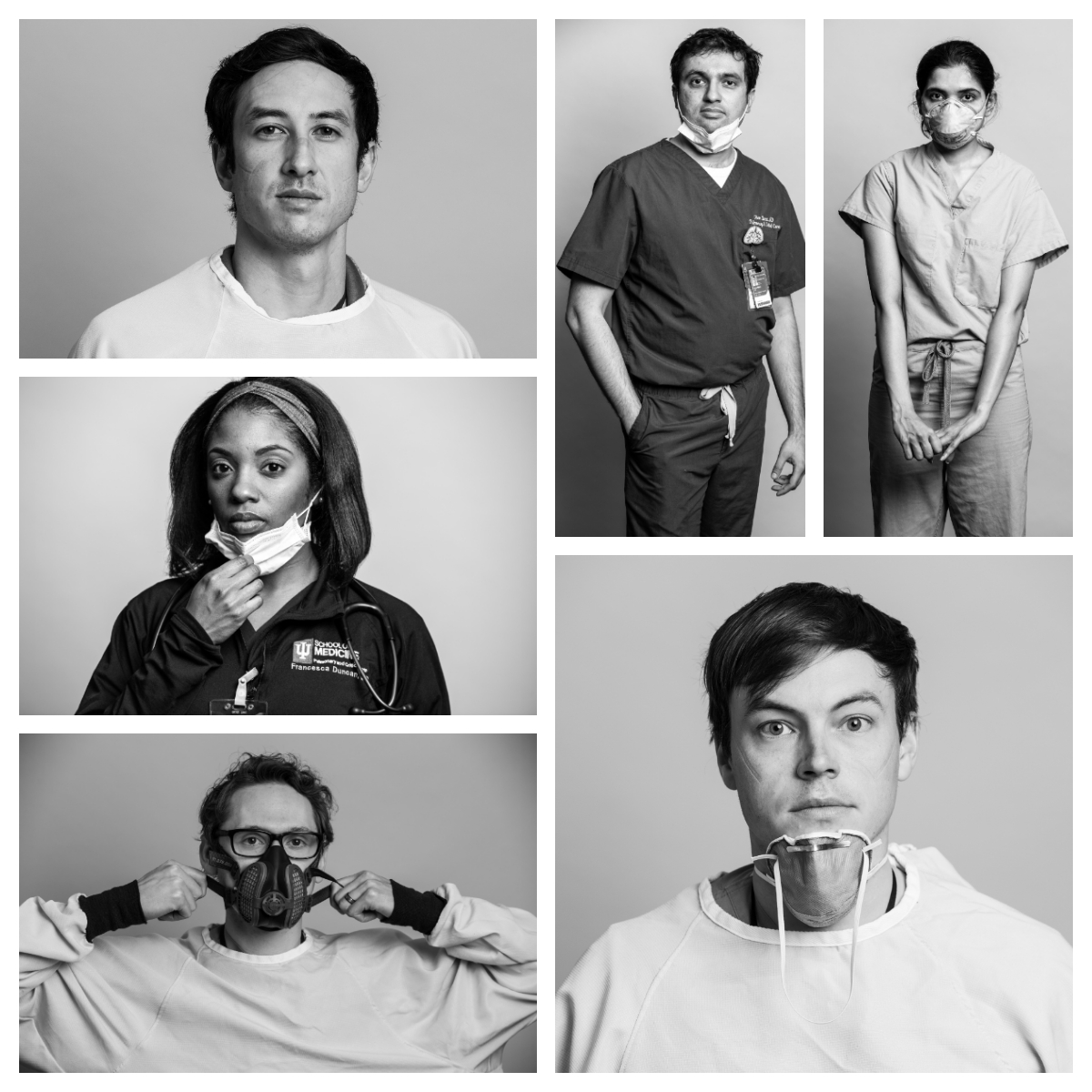 Thousands of Indiana's healthcare professionals are trained right on our campus. These are portraits of IU alumni serving on the front lines against COVID-19.

Thank you for your dedication, commitment and courage.