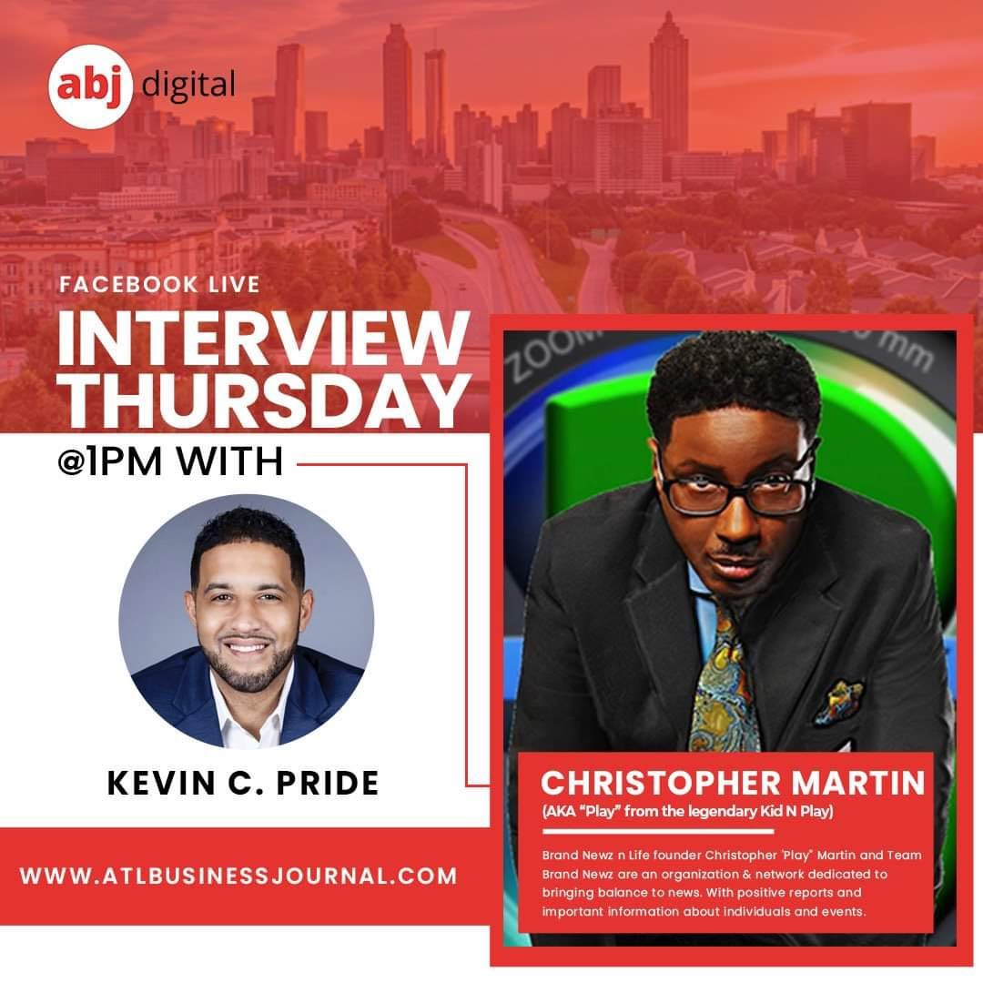 Tune into my live interview with Atlanta Business Journal Radio host, Kevin C. Pride this Thursday at 1 pm EST as we discuss my new show and more! See flyer for details! atlbusinessjournal.com