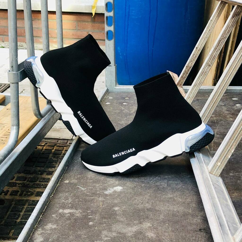 Balenciaga Speed Trainer Black White Red Sneaker Unisex