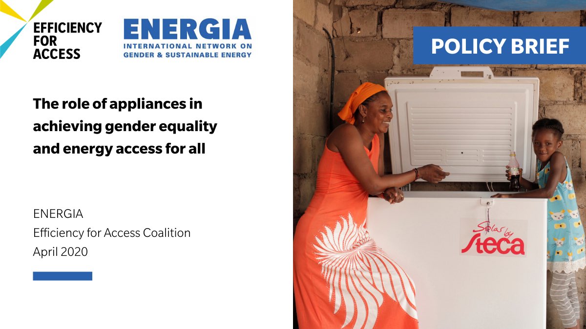 ECOWGEN's tweet photo. NEW: @energia_org &amp; @EforA_Coalition have just released a policy brief on the role of #appliances in reducing inequalities and ensuring #energyaccess for all. It includes policy recommendations for donors &amp; governments for a just energy future. More here: https://t.co/PZY9psXGCO https://t.co/KXTRt6g7HD