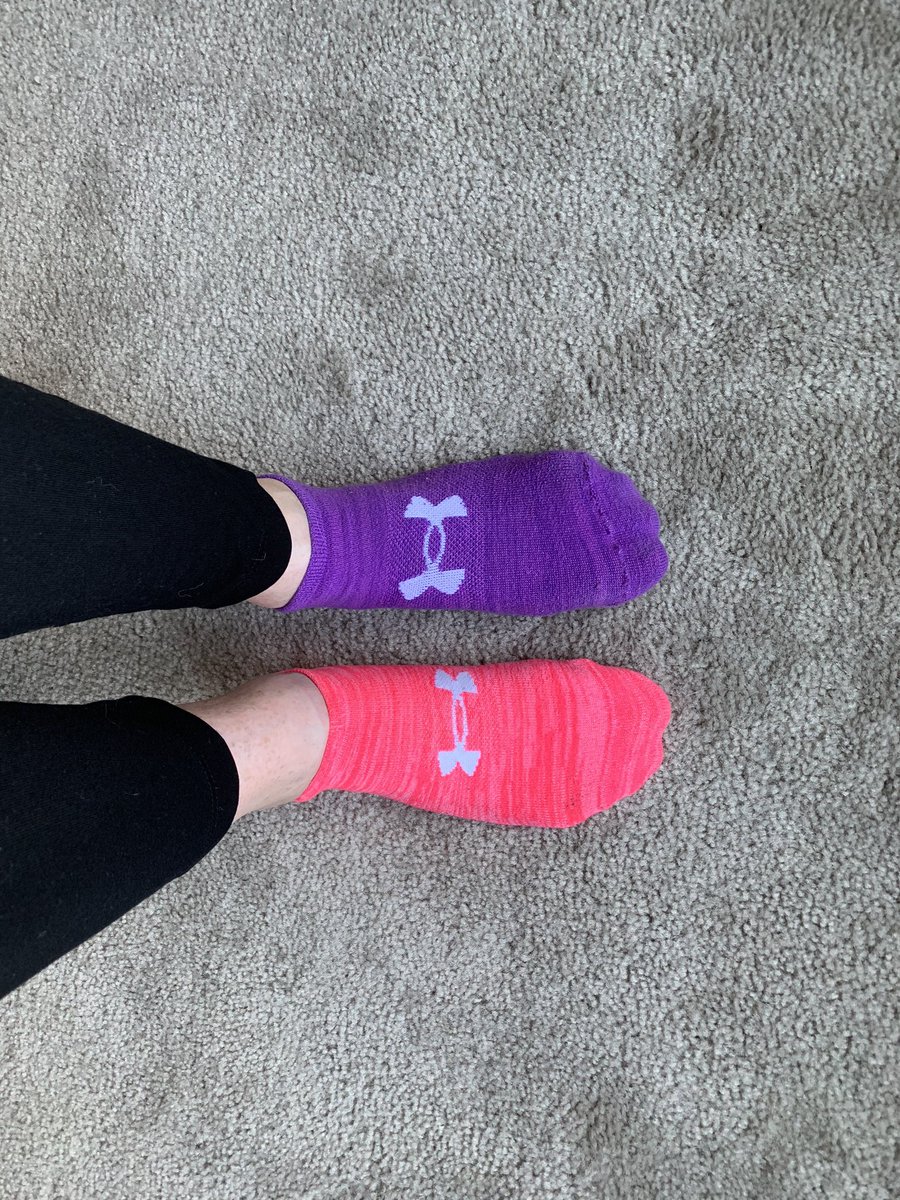 MrsBarker0524's tweet photo. On Mis-Match Day for #HawkSpiritWeek,  here are the socks that I’m wearing today. @HamptonOaksElem @AllenHicks66AP https://t.co/61P1GrT1ay