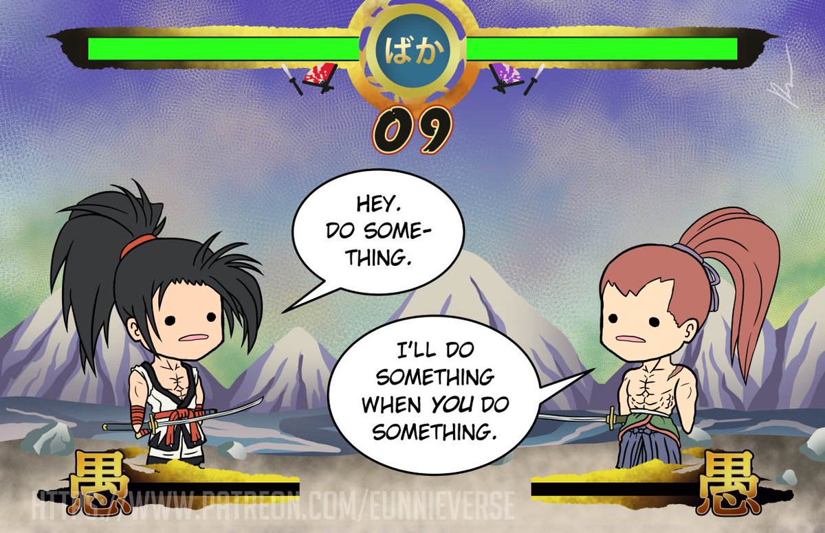 eunnieverse's tweet photo. SamSho neutral be like

( anyway play Samurai Shodown ) https://t.co/2hikz8ZTsX