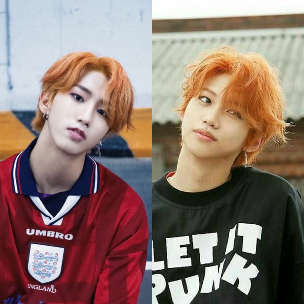 felix             jisung     having the same     hair colors at the       same time