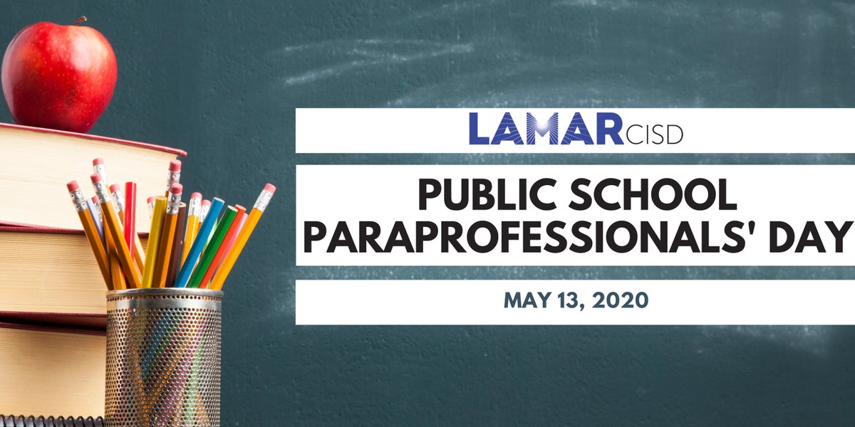 LamarCISD's tweet photo. Today is #PublicSchoolParaprofessionalsDay! We couldn't be more appreciative of our incredible paraprofessionals and their dedication to our District. Thank you for all that you do! #BeTheOneLCISD https://t.co/Xza11vK4cg