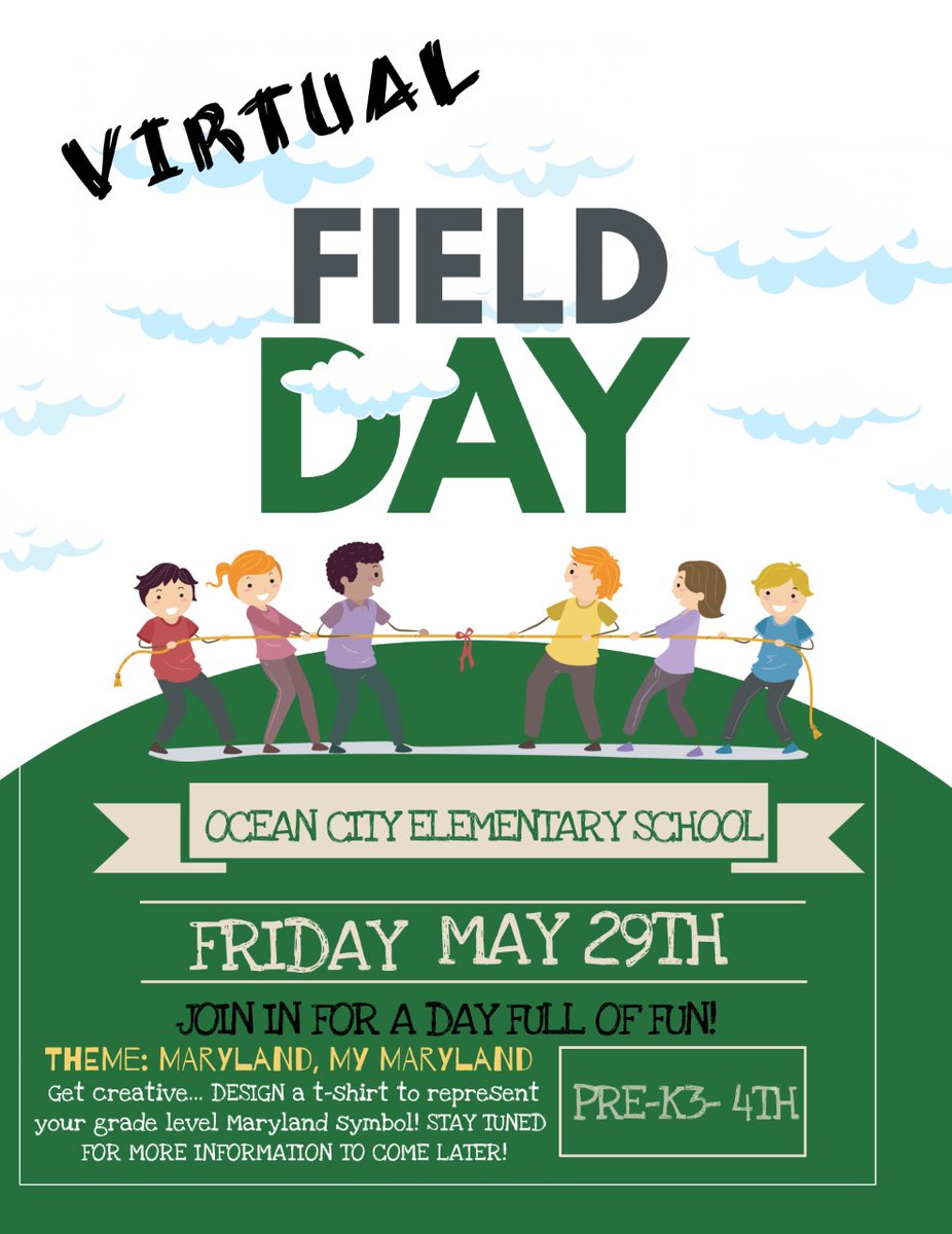 OCESDolphins's tweet photo. Start getting in shape - OCES Virtual Field Day is coming soon! @WorcesterSystem #virtualfieldday https://t.co/UvRDInDZLD