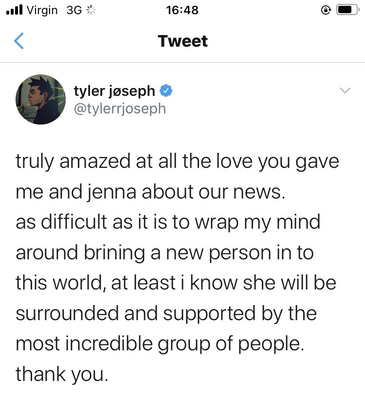 3. His relationship with fans: tyler has a perfect mix of being able to laugh and joke around with us but also be very caring and sensitive.