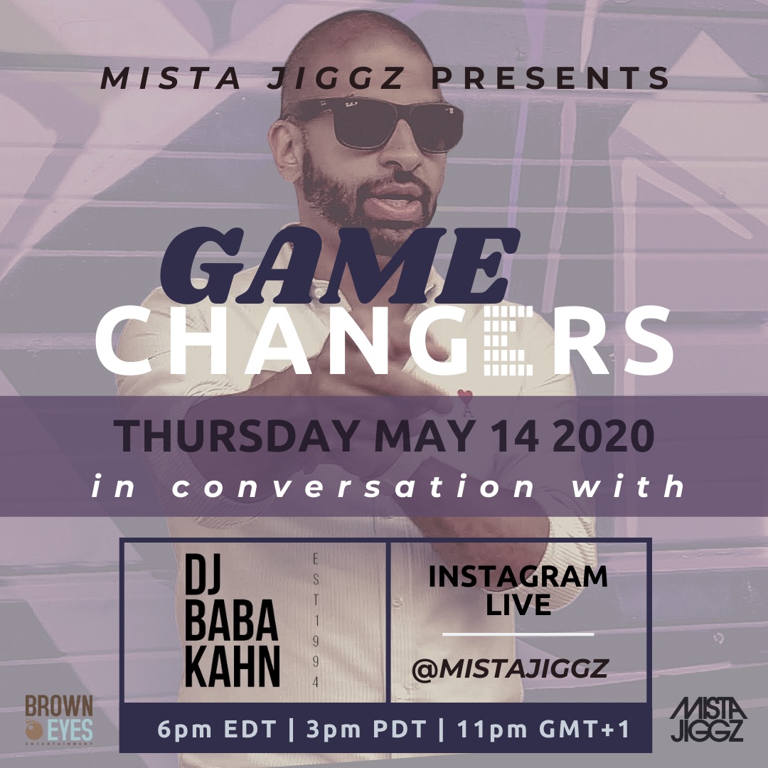 Thank you to everyone who tuned in to GAME CHANGERS last Thursday with Barry Boothe (founder of TKO Soundcrew & @systemmusic905)! 2moro (Thurs., May 14) at 6pm ET/3pm PT, I’ll be speaking with the one and only @babakahn via my IG LIVE. Hope you can tune in!
