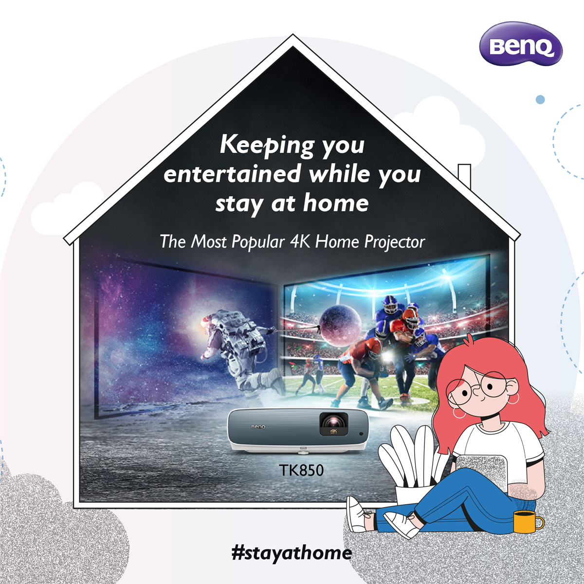 BenQIndia's tweet photo. 【Quality Time at Home】
Watching movie or sports broadcast, TK850 Home Entertainment Projector is equipped with HDR-PRO technology to ensure you enjoy authentic viewing experience
https://t.co/R5XRCF1ggV
#BenQ #QualityTimeAtHome #TK850 #4Kprojector #Highbrightness #Vividcolor https://t.co/bCzMa4miQF
