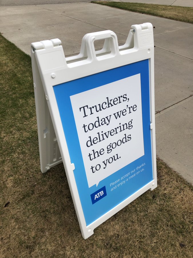 atbfinancial (@atbfinancial) on Twitter photo Breaker one-nine! Tomorrow, from 11am-2pm, we’re serving free lunches to truckers from some amazing food trucks:
🐺 <a href="/HumgryCo/">The Hungry Beast Food Co.</a>
🌮 <a href="/taikotaco/">Taiko Taco & Canteen</a>
We’ll be set up at the Junction 42 Petro Canada Cardlock on Highway 42, 1.5 km west of Highway 2. Come on by, roger?
#ATBGoodnessGrows Breaker one-nine! Tomorrow, from 11am-2pm, we’re serving free lunches to truckers from some amazing food trucks:
🐺 <a href="/HumgryCo/">The Hungry Beast Food Co.</a>
🌮 <a href="/taikotaco/">Taiko Taco & Canteen</a>
We’ll be set up at the Junction 42 Petro Canada Cardlock on Highway 42, 1.5 km west of Highway 2. Come on by, roger?
#ATBGoodnessGrows