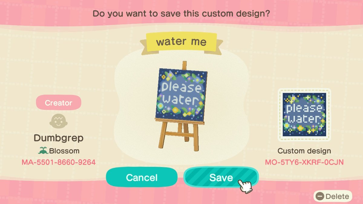 alisadraws's tweet image. I've made my first custom design for watering flowers ^_^ #AnimalCrossing #ACNH #ACNHdesigns #AnimalCrossingDesigns