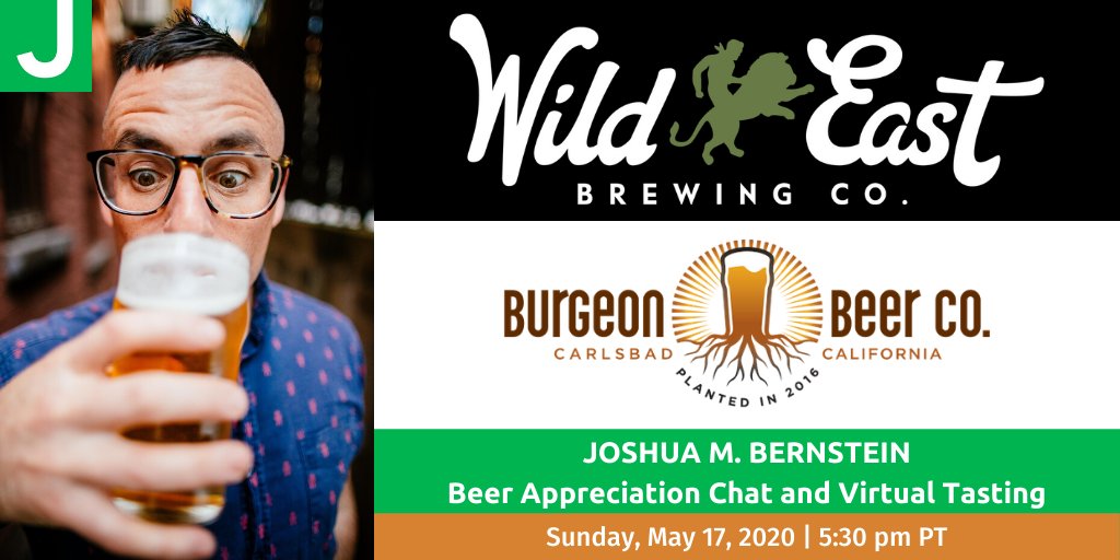 WildEastBrewing's tweet photo. Grab our latest 4-packs and join us, @JoshMBernstein & @BurgeonBeer this Sunday night @ 8:30 EST for a #BeerAppreciation Chat + #VirtualTasting! Register for free today: https://t.co/NOvkq1aPZy https://t.co/fcKHBjzjUR