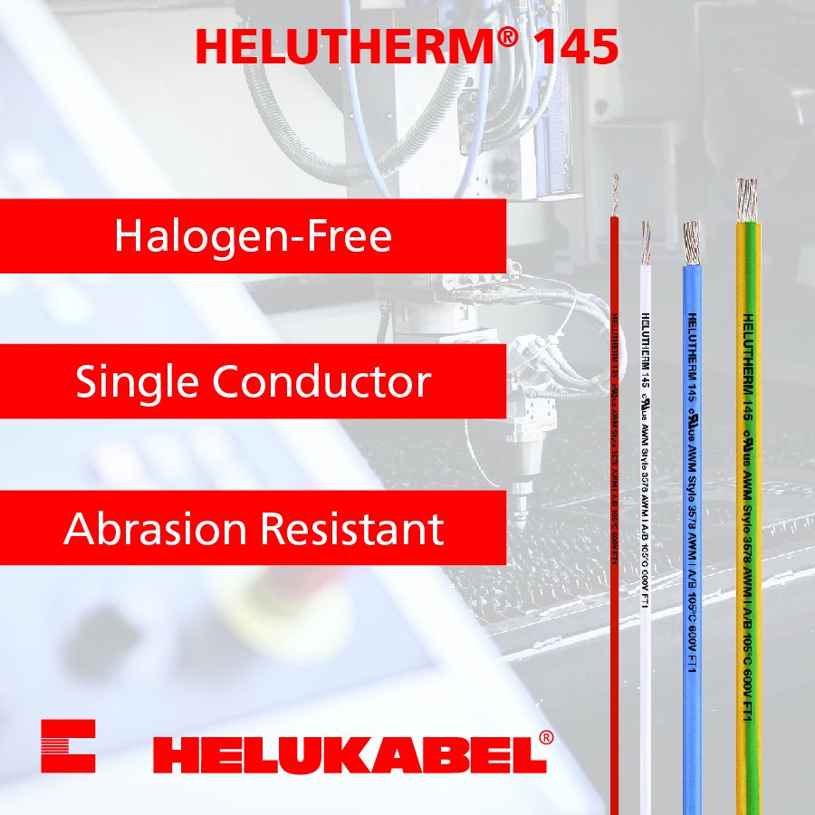 HELUKABELUSA's tweet image. Our HELUTHERM 145 is a temperature resistant single core, used for the internal wiring of lighting fixtures, heaters, electrical machinery, switching systems and distributors in equipment and plant and machinery. #cables #flameresistant #singlecore ow.ly/ISk750zDVaV