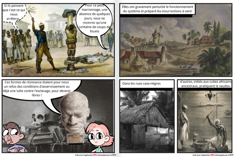 LHGNormandie's tweet photo. Un exemple de l’utilisat° de l’appli° #BDnF de la @laBnF #BDnF_App par des élèves de l'@ac_normandie ds le cadre de #LaFlammedelEgalité @LigueParisEduc &amp; @2020anneebd
🖍 histoire des #esclavages avec plein de #Ress_num @GallicaBnF #Eduthèque @Histoire_image @reseaudesmusees📖🖌📝 https://t.co/rXakI14MIB