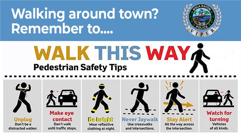 BocaPolice's tweet photo. As we continue to adapt to a new way of doing things, more and more people are out walking, running and biking. If that is you, think Aerosmith and "Walk This Way!"

@BocaPolice https://t.co/1mbdExNJIm