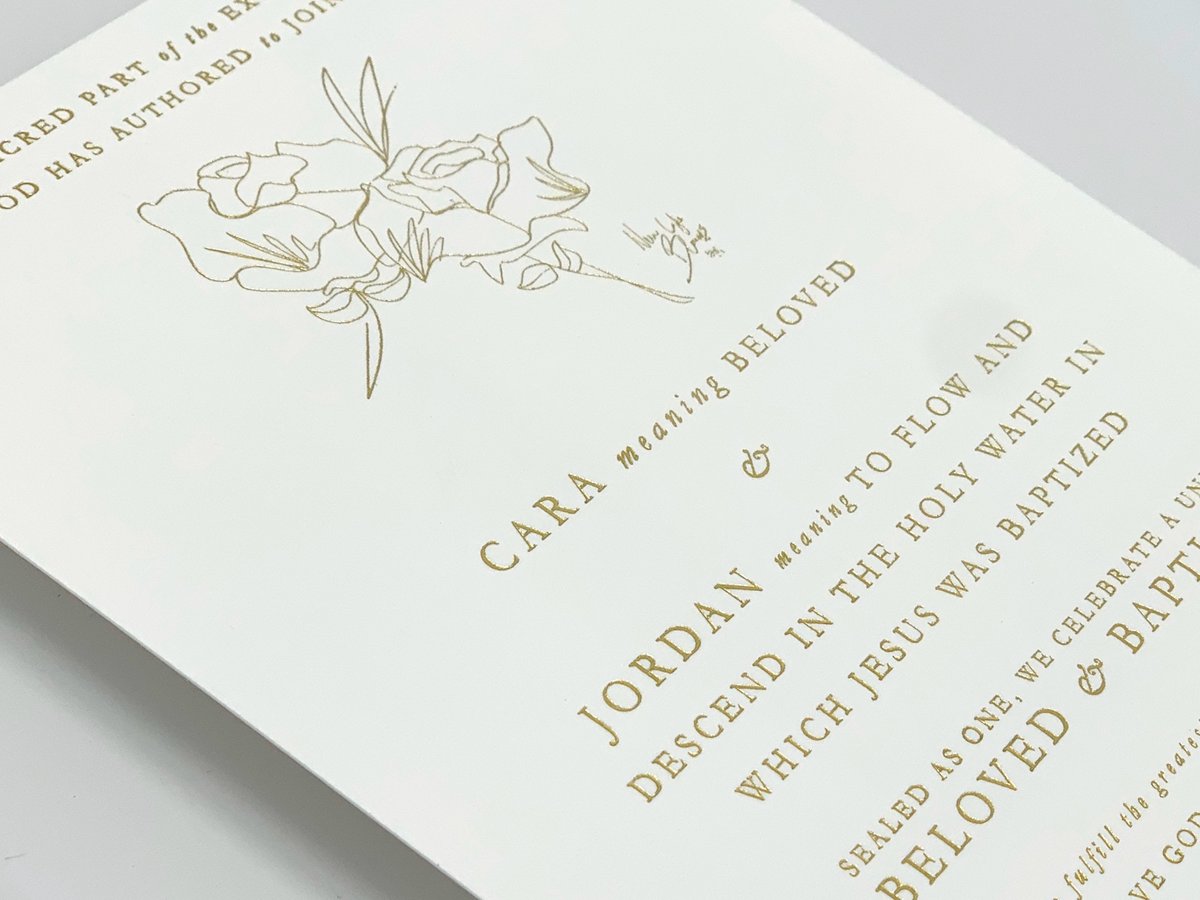 simplypersonal's tweet photo. When the groom gets involved in the paperie design.... you use it. How lovely is this! Printed in #goldfoil and a beautiful tribute to what #marriage is all about. https://t.co/99AvyRxZnz