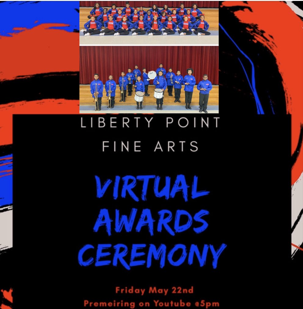 ItsMsFranklin's tweet photo. Join us for our Virtual Awards Ceremony May 22nd at 5pm via YouTube! Let’s recognize the hard work and dedication of our Fine Arts Students this year! @LPES_Patriots https://t.co/AoJ6IewgEY