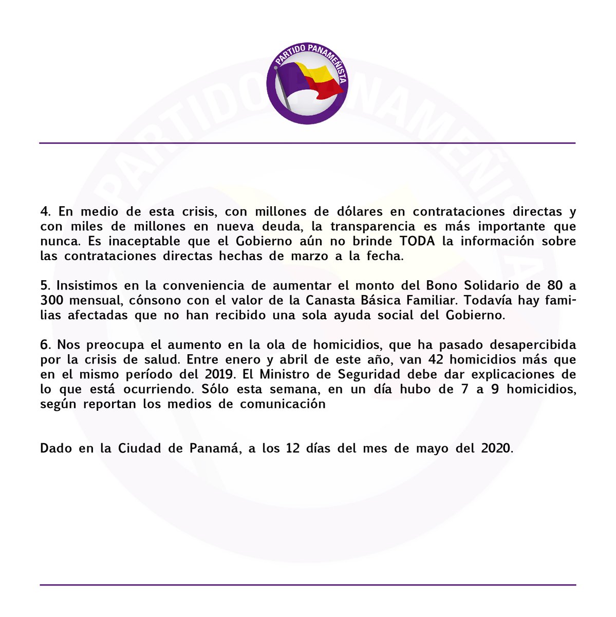 panamenistas's tweet photo. Sr. Presidente @NitoCortizo, reiteramos nuestro llamado a una mesa de dialogo permanente con todas las fuerzas políticas del país, no se puede seguir pasando por alto temas de importancia nacional. Sumamos a nuestro pronunciamiento propuestas para el rescate de la 
@CSSPanama https://t.co/WYA3Kqwym1