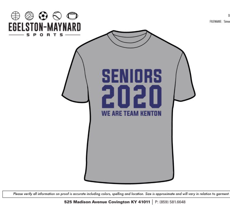 TheKCSD's tweet photo. We are excited to give every #TeamKenton senior a t-shirt for graduation. Thank you to Egelston-Maynard for their help! #classof2020 https://t.co/9R6uTSpKuq