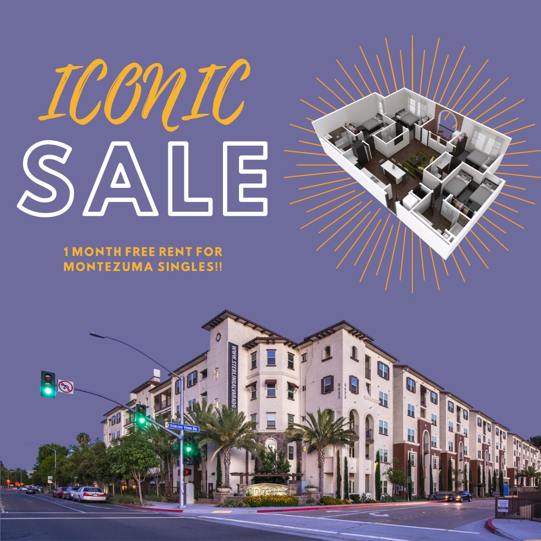 IconicAtSDSU's tweet photo. This offer is only available for the next 4 leases! Visit our website to start your application!

#iconicsale #special #promotion #bestdeal #dreamhome #cheapestrent https://t.co/6RZnv9ARP5