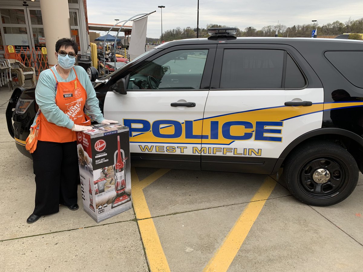 Mullen_13's tweet photo. This is National Police Week, and we want to send a big thank you from the Mighty Mifflin Home Depot to @WestMifflinPD. You are always great partners for us! We appreciate everything you do for our store and our community! #steelcitysquad #orangeforofficers @WMHomeDepot https://t.co/5qntHjjbUX