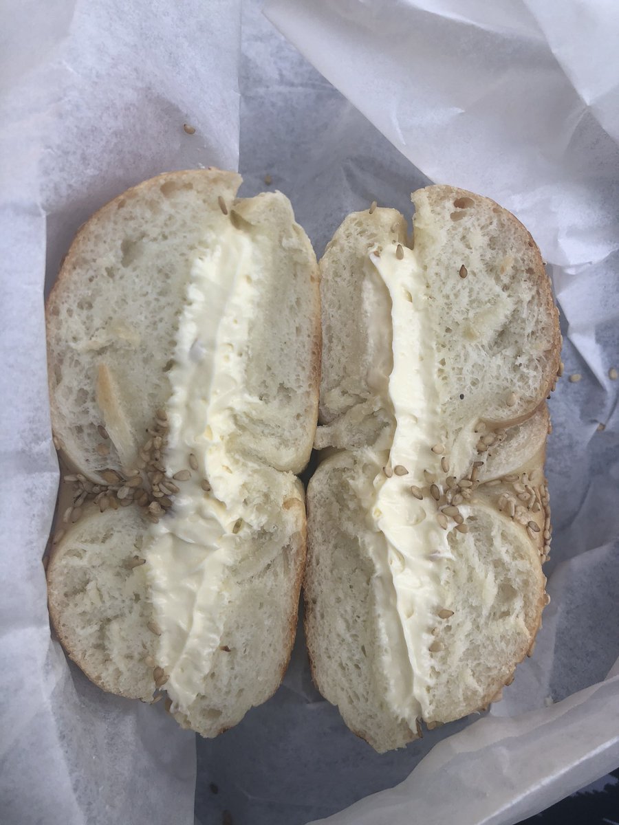 natalieanillo's tweet photo. You can take the girl out of New York, but you can’t take the New York (bagels) out of the girl. 

*I may have journeyed two hours to get this* https://t.co/pdTvq83ok8