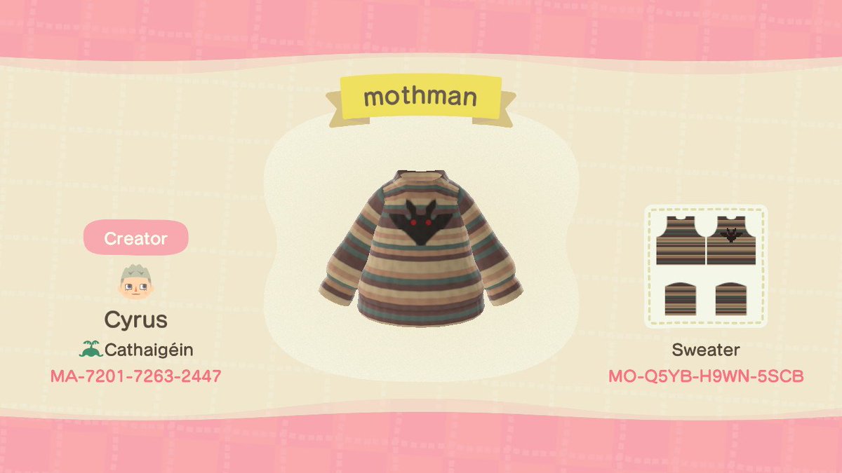 jxzzpvnk's tweet image. CRYPTIDCORE TIME. I love mothman. #ACNHDesign #ACNHDesigns #ACDesigns #acdesign #ACNH #AnimalCrossingNewHorizons #AnimalCrossingDesigns #cryptid #cryptidcore