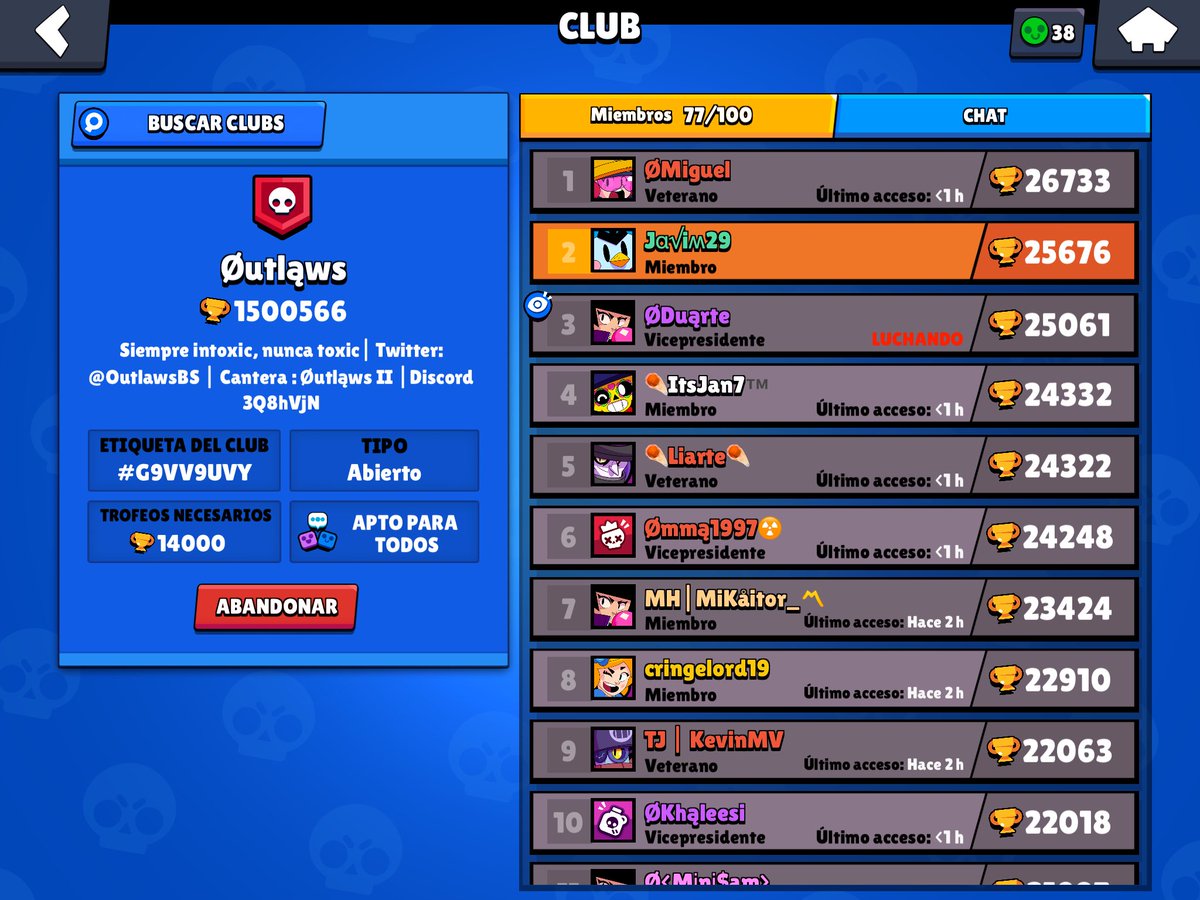 Uniros chavales vamos a poner este clan donde ha estado siempre y debe estar. ⁦<a href="/OutLawsBS/">ØutLąws</a>⁩ ❤️