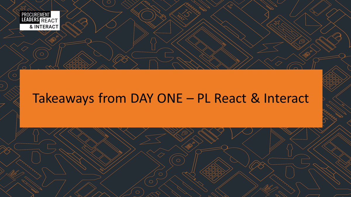 ProcurementLDRS's tweet image. Here are the takeaways from today's PL React &amp;amp; Interact 

#PLRI #PLReactandInteract
