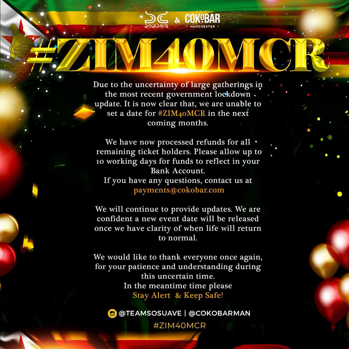 TEAMSOSUAVE's tweet photo. 🚨Update🚨
#ZIM40MCR #StayAlert https://t.co/drNuW9C7iL