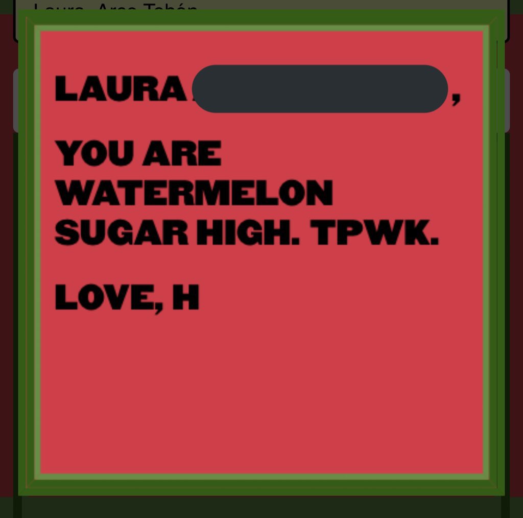 he knows!! stream  #WatermelonSugar  .  http://doyouknowwhoyouare.com 