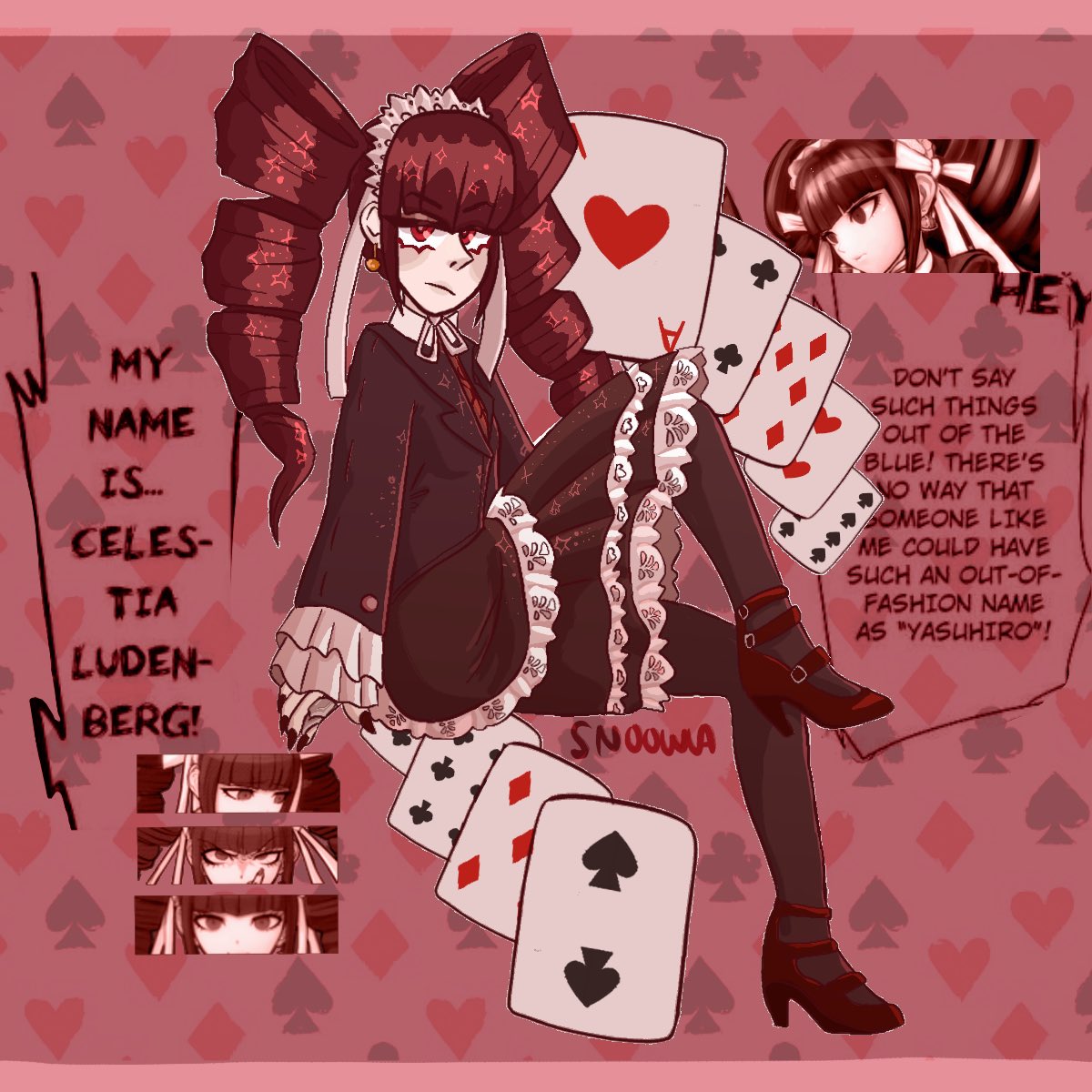 snoowva's tweet photo. celestia ludenberg #celestialudenberg #danganronpa #drthh https://t.co/iruLiLhQhl