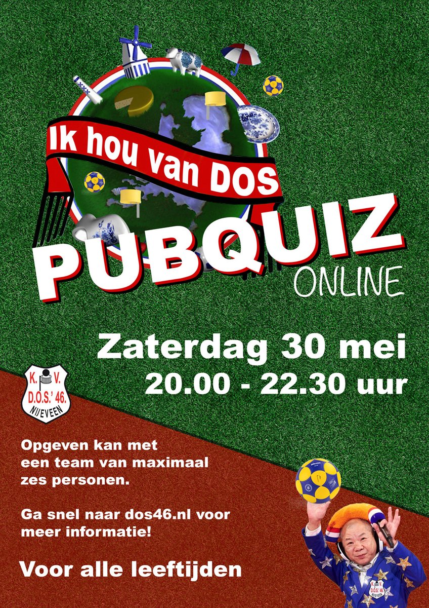 DOS46's tweet photo. Zaterdag 30 mei organiseert ACD een online 'Ik hou van DOS´46 Pubquiz'. Doe jij mee? Kijk op https://t.co/KeXsSU5uIL voor meer info over o.a. de opgave. https://t.co/DWvTJVws0u