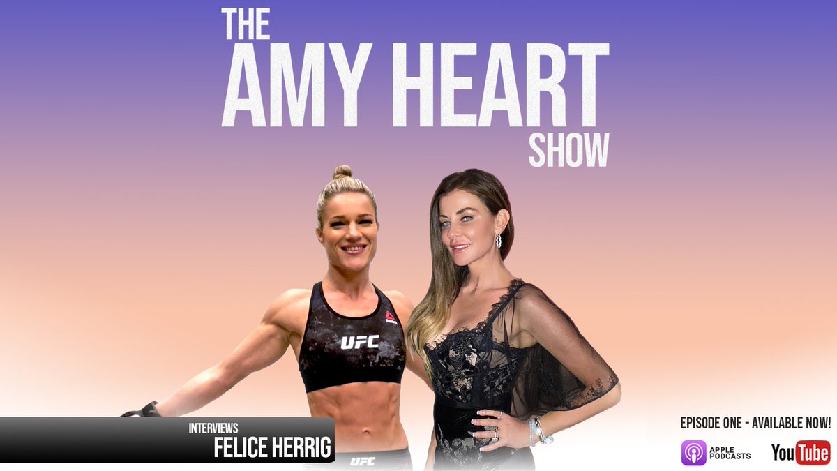PODCAST IS LIVE! Stream my first podcast featuring <a href="/feliceherrig/">Felice  Herrig</a>. Hear about her recent injury, preparing to return to the Octagon, and what it means to be a woman in the #UFC. Check it out on iTunes or YouTube! #TheAmyHeartShow apple.co/2WPwFM8
bit.ly/2WrRe27