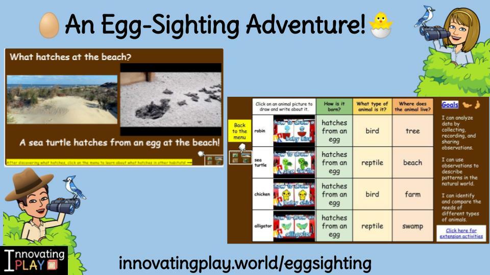 PintoBeanz11's tweet image. More than birds hatch from an egg, kiddos!😲Check out this READY TO GO digital adventure with connections to #NGSS. We hear it&apos;s Egg-Sighting!🥚😁innovatingplay.world/eggsighting #innovatingplay #gafe4littles #dbcincbooks #SciChat #kinderchat #naeyc #KidsDeserveIt #virtualfieldtrip…