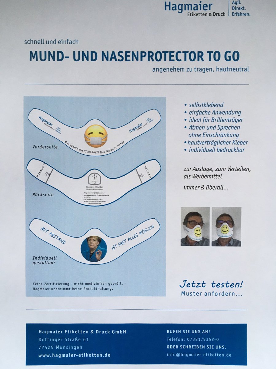 Wenn du nicht mehr unter einer feuchten Maske schwitzen willst...