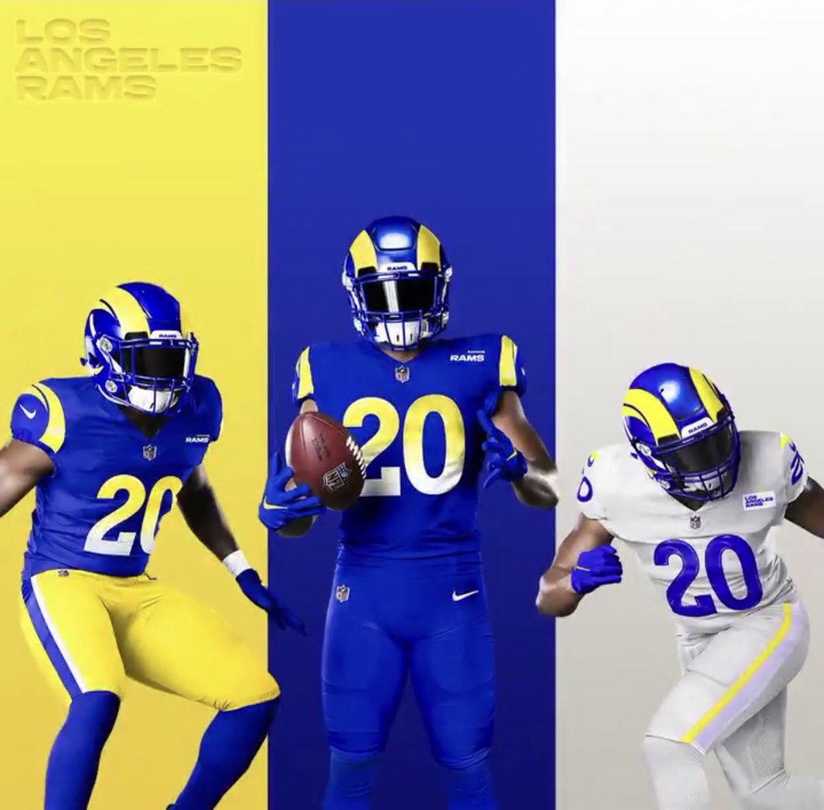 _NFLSpain_'s tweet image. Los Ángeles @RamsNFL revelan sus nuevas equipaciones!