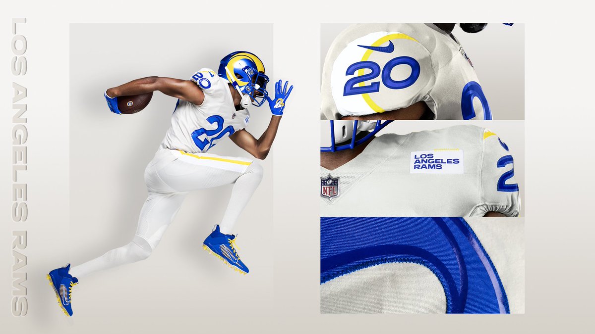 _NFLSpain_'s tweet image. Los Ángeles @RamsNFL revelan sus nuevas equipaciones!