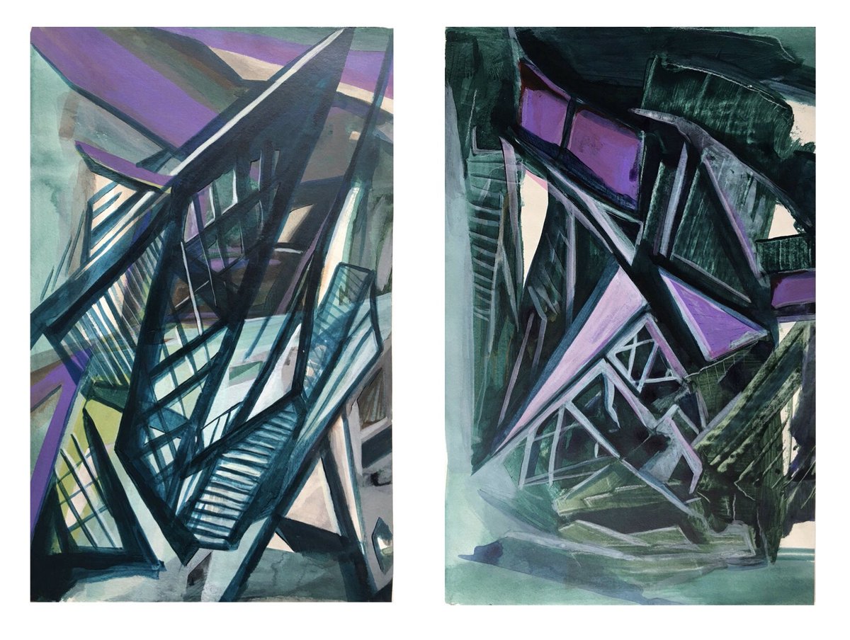 zahranazariart's tweet image. Deconstructivism, Acrylic on Paper, 19x12.5 inches each. Supported by @LMCC and @Sculpture_Space 

#workonpaper #postmodernarchitecture #artproject #drawings #newyorkartist #architecturalpainting #interiordesign #architecture #contemporaryartcollection #femaleartist #zahranazari