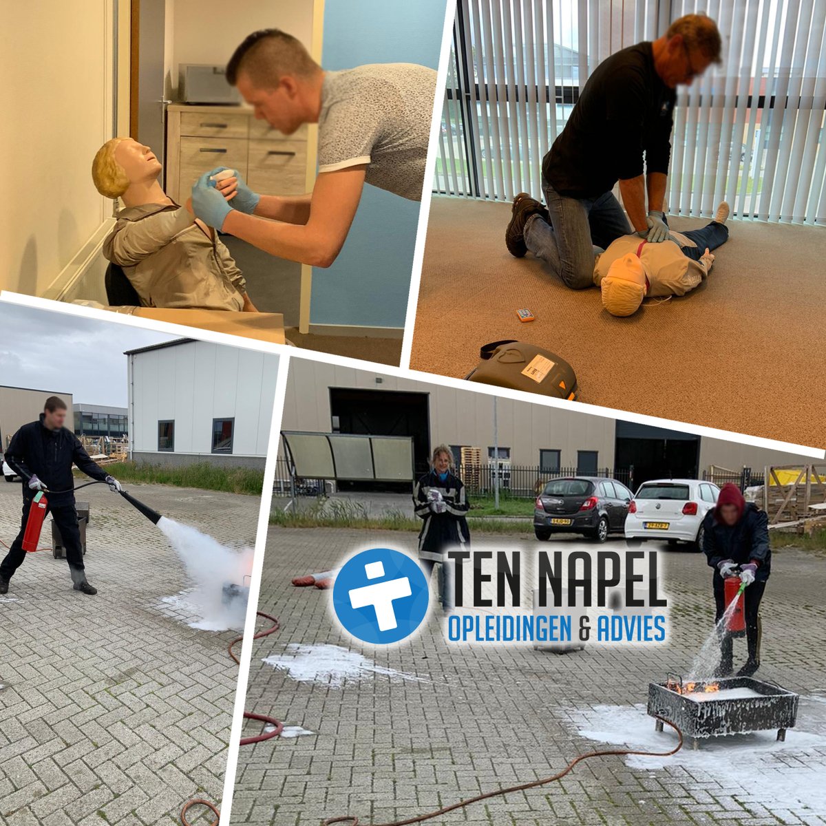 Deze week zijn we #gestart met de eerste #BHV en #VCA trainingen! Alles conform de #RIVM richtlijnen. Lees alle info op onze Facebook pagina of website. Heeft u vragen of wilt u deelnemen aan een van onze #opleidingen? Neem vrijblijvend contact met ons. #COVID19 #SafetyFirst