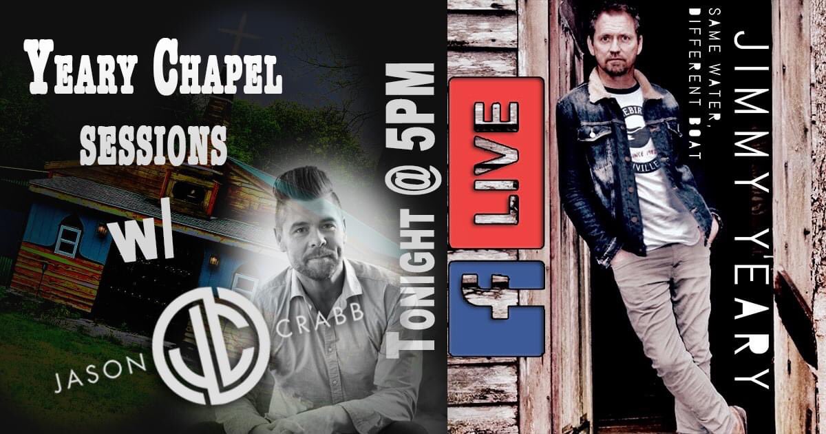 Jimmy Yeary (@jimmyyeary) on Twitter photo Tonight, Yeary Chapel Session @ 5PM on my Facebook page with <a href="/JasonCrabbMusic/">Jason Crabb</a> . It's going to be a good time come join us. #NewMusic #livemusic #countrymusic #GospelMusic Tonight, Yeary Chapel Session @ 5PM on my Facebook page with <a href="/JasonCrabbMusic/">Jason Crabb</a> . It's going to be a good time come join us. #NewMusic #livemusic #countrymusic #GospelMusic