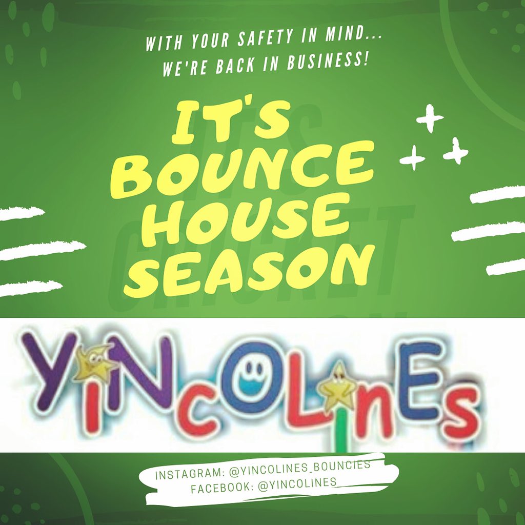 Yincolines's tweet photo. Book a Bounce House today 🎪🎉🎊
We clean and disinfect on-site 🦠 so your 👨👩👧👦 is safe ☑️
☎️ or 📲 us at (224)616-4898
#yincolines #jumpmore https://t.co/ADzKTBfqfT