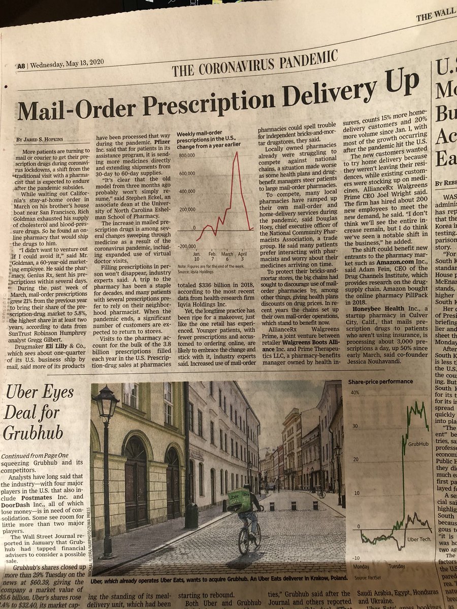 bobgranko's tweet photo. @stepheneckel quoted in today's @WSJ , page A8. Well done. @UNCPharmacy #pharmacists https://t.co/aV9EbU7E4p