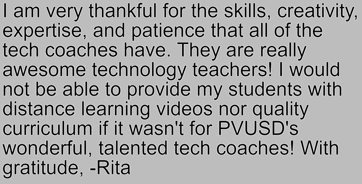 Dweiser0's tweet photo. More teacher praise for the amazing PVUSD Tech Coaches! @mlrod32 @PajaroValleyUSD @EdtechPVUSD @LAguerriaLewis https://t.co/ZPV9Gv33xv
