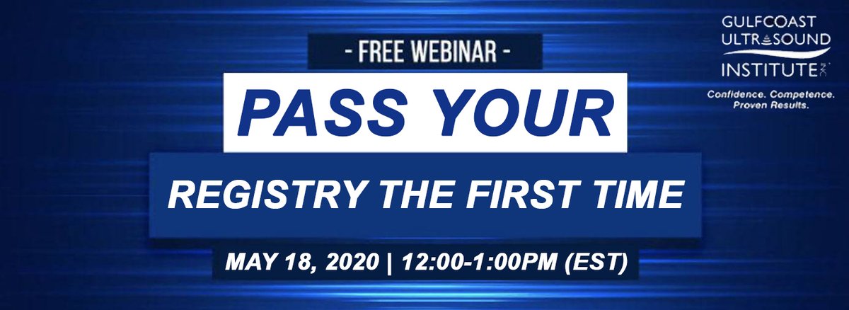 Gulf_Ultrasound's tweet photo. NEXT WEEK: Pass Your Registry The First Time - Free Webinar | May 18, 2020 | 12:00-1:00PM(EST) https://t.co/8LHtuH5iIa #ultrasound #cme #registryreview #sonographer #sonography #physician #doctor #hospital #medicaleducation #continuingmedicaleducation #ultrasonography #ardms #cci https://t.co/0p4sdc5mSG