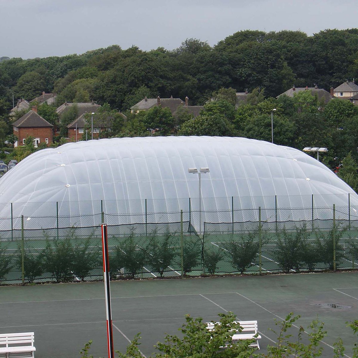 One of our domes in #Leeds - normally a hive of activity, the dome is currently standing silent waiting for #lockdown to lift and it to be back to it's full use come rain, snow or shine! Stay safe everyone - stay home and save lives.

#stayhome #savelives #tennisdome #sportsdome